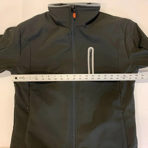 30seven‎ Men's Full Zip Heated Black Long Sleeve Soft Shell Jacket Size S - Picture 11 of 13